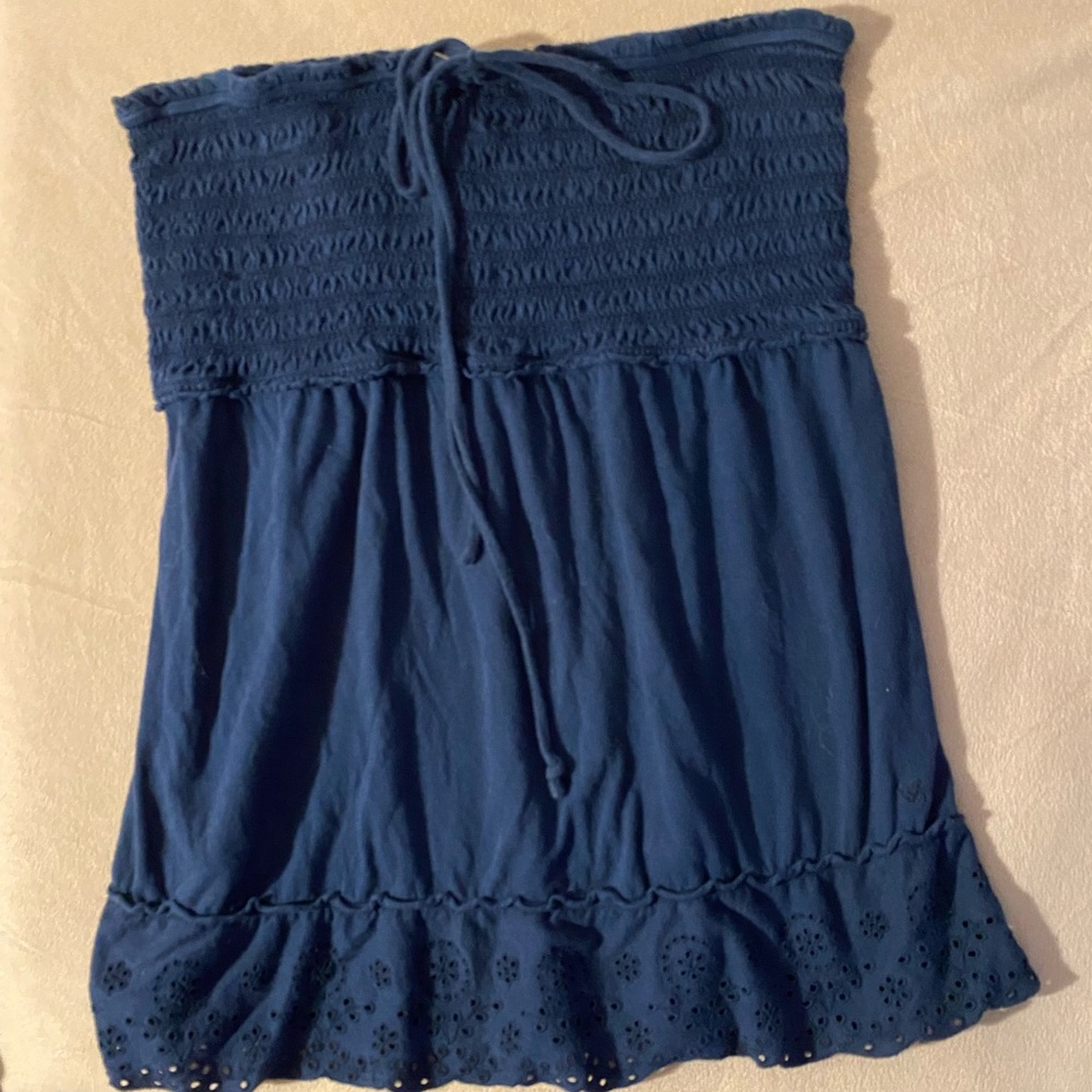 Vintage American Eagle Smocked Eyelet Boho Top